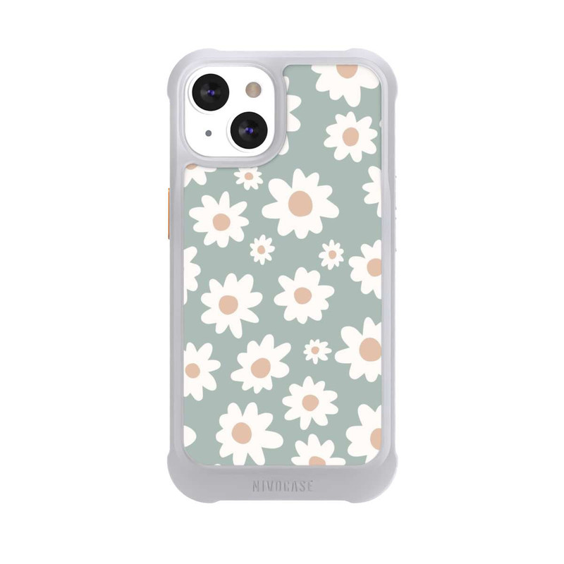 iPhone 13 NIVOmax Marguerites Pattern Vert