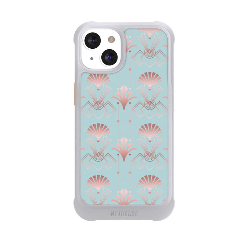 iPhone 13 NIVOmax Art Deco Rose Gold Elegance Blue