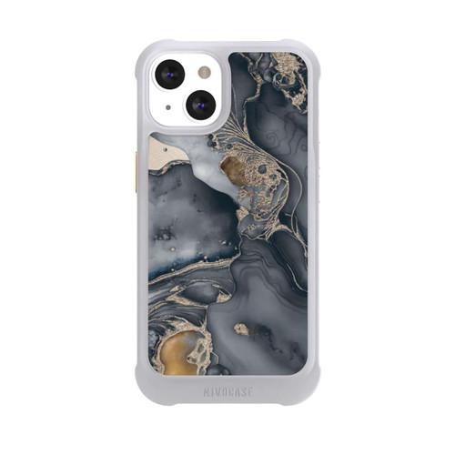 Apple iPhone 13 NIVOmax Alcohol Ink Gold Grau mit KI