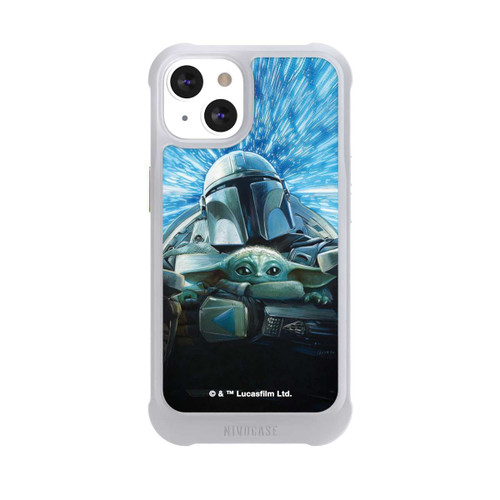 Apple iPhone 13 NIVOmax Grogu et Mando Flying Blue