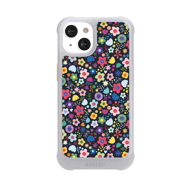 iPhone 13 NIVOmax Psychedelic Flowers Multi Black