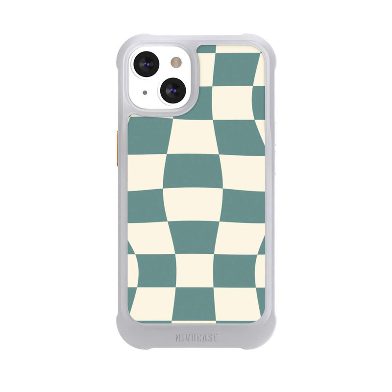 iPhone 13 NIVOmax Schachbrett Petrol