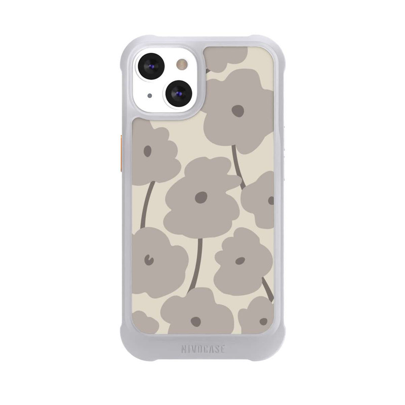 iPhone 13 NIVOmax Minimalistische Blumen Beige