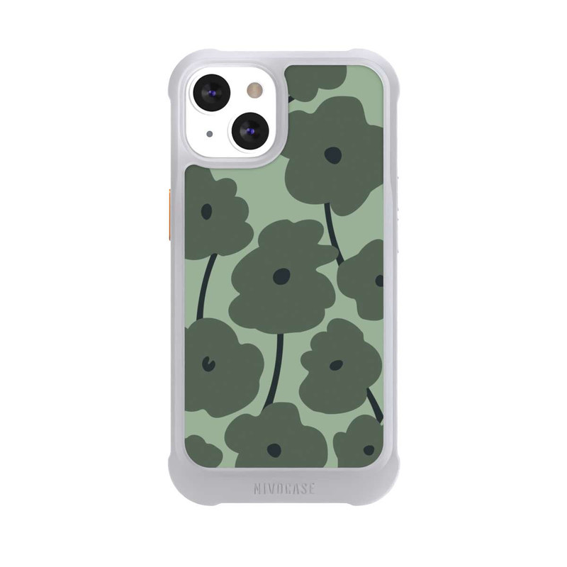 iPhone 13 NIVOmax Fleurs Minimalistes Vertes