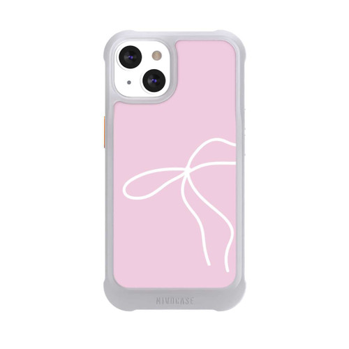 Apple iPhone 13 NIVOmax Trendy Schleife Weiß Rosa