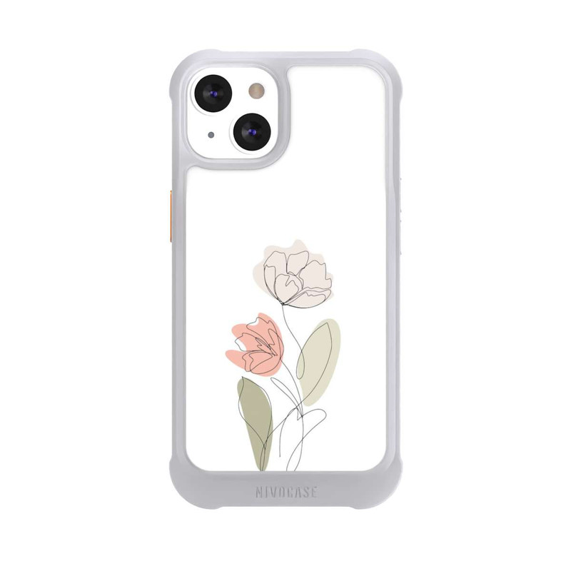 iPhone 13 NIVOmax Dessin Au Trait Fleur Vert
