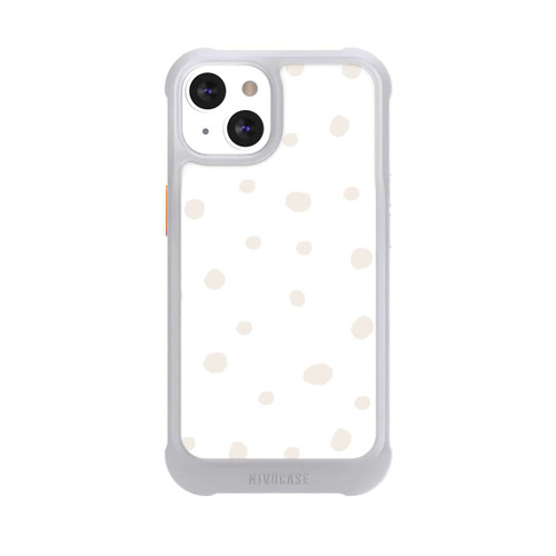 Apple iPhone 13 NIVOmax Motif à Pois Blanc Marron
