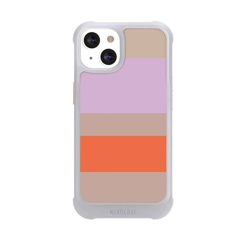 iPhone 13 NIVOmax Moca Lila Orange Stripes