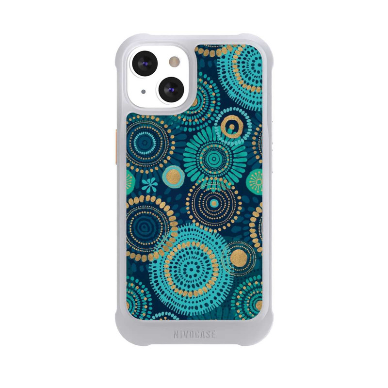 iPhone 13 NIVOmax Blockprint India Teal Gold