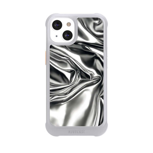 Apple iPhone 13 NIVOmax Glänzeder Chrome Silber Stoff mit KI
