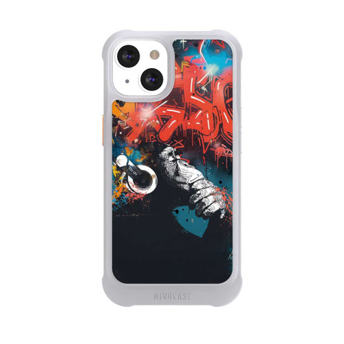 Apple iPhone 13 NIVOmax Affe Stereo Kopfhörer Graffiti Street Art