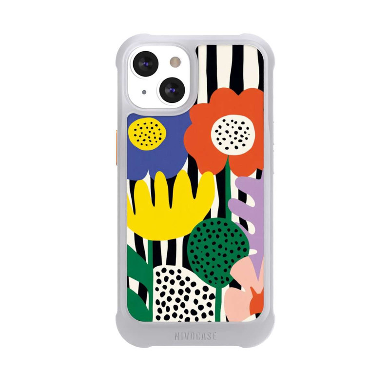 iPhone 13 NIVOmax Flowers Striped Background