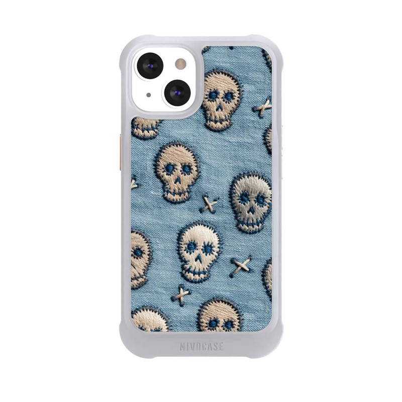 iPhone 13 NIVOmax Skulls on Jeans Pattern