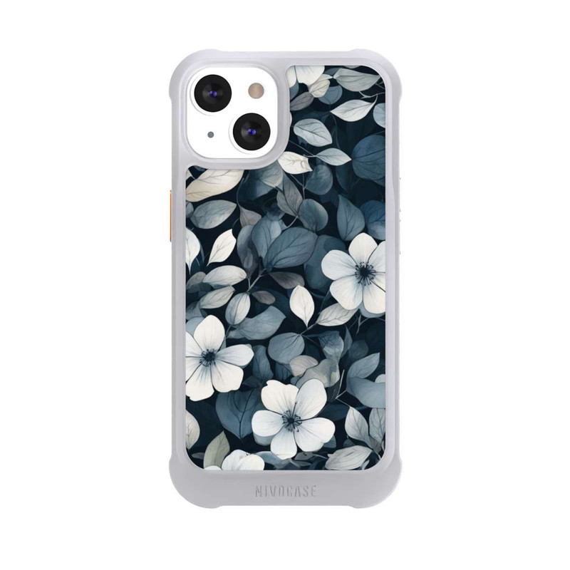 iPhone 13 NIVOmax Blaue Negativblumen mit KI