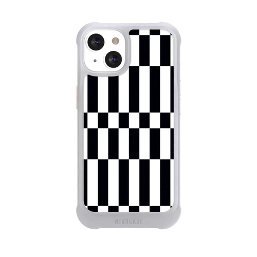 Apple iPhone 13 NIVOmax Checked Abstract Bold Black and White Color Block