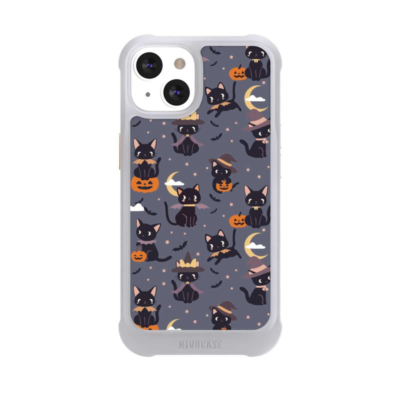 iPhone 13 NIVOmax Cute Halloween Witch Cats and Pumpkins