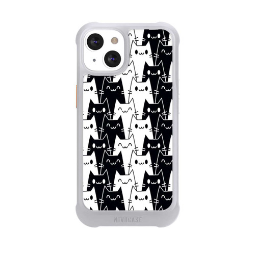 Apple iPhone 13 NIVOmax Papier Peint Chat Noir Blanc