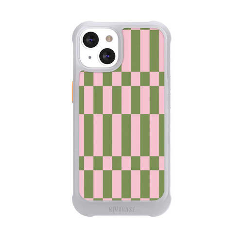 Apple iPhone 13 NIVOmax Thème à Carreaux Sauge et Rose