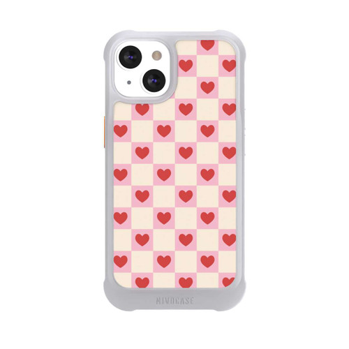 Apple iPhone 13 NIVOmax Valentine Checked Hearts Pattern Pink