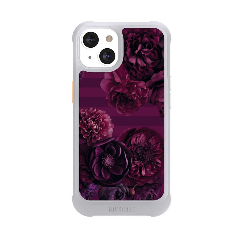 iPhone 13 NIVOmax Majestic Baroque Blossom Dream Burgundy Pink mit KI