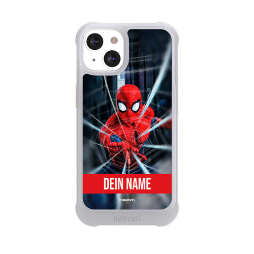 Apple iPhone 13 NIVOmax Spiderman Webs in Action Personalisierbar