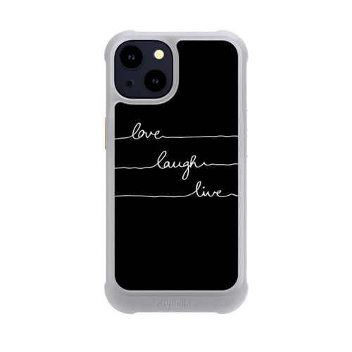 Apple iPhone 14 NIVOmax Love Laugh Live weiß/schwarz