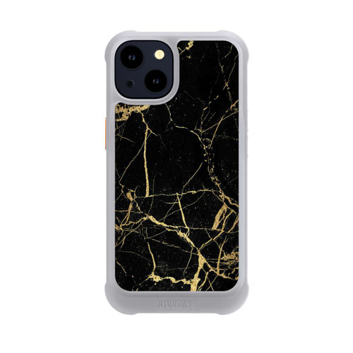 Apple iPhone 14 NIVOmax Schwarzgoldener Marmor-Look