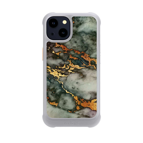 Apple iPhone 14 NIVOmax Grey and Golden Marble Look