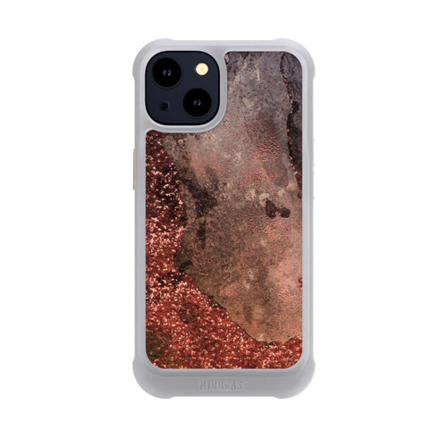 Apple iPhone 14 NIVOmax  Brauner Glitzer Marmorlook