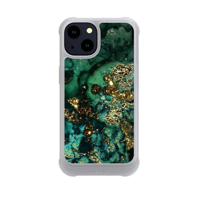 iPhone 14 NIVOmax Cyan Glitter Marble Look