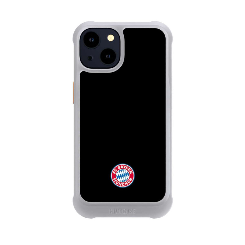 iPhone 14 NIVOmax Logo FCB Classique Petit - Coloré sur Fond Noir