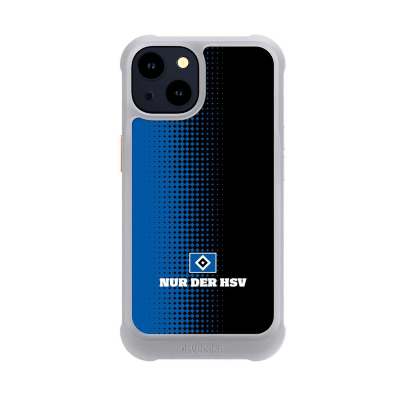 iPhone 14 NIVOmax Nur der HSV - Rautenraster Schwarz