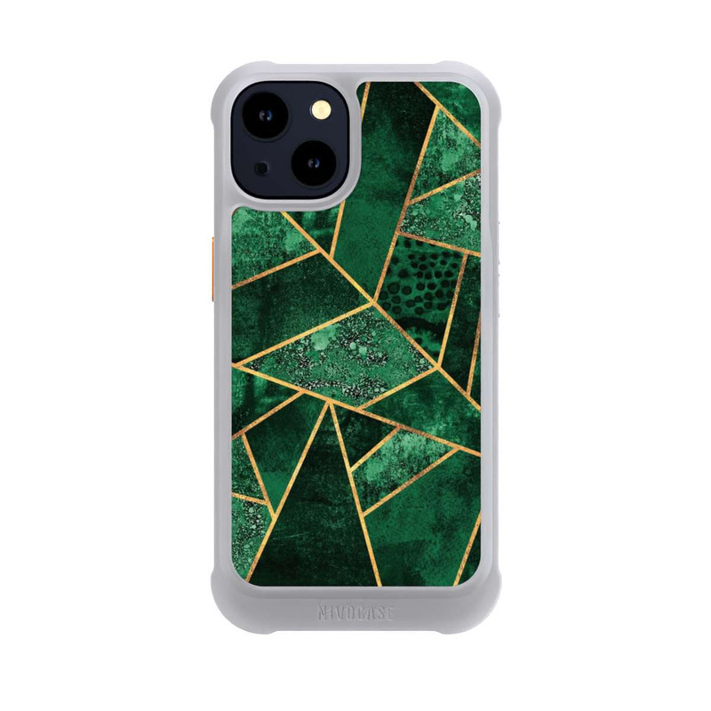 iPhone 14 NIVOmax Deep Emerald Gold Print