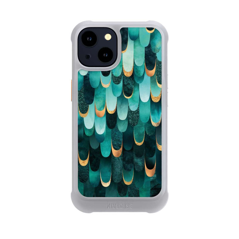 iPhone 14 NIVOmax Gefiedert Türkis Golddruck