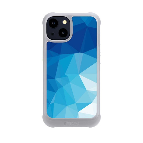 Apple iPhone 14 NIVOmax Mosaïque Polygonale Bleue