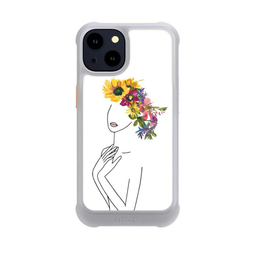 Apple iPhone 14 NIVOmax Line Art Frau mit Blumenkrone