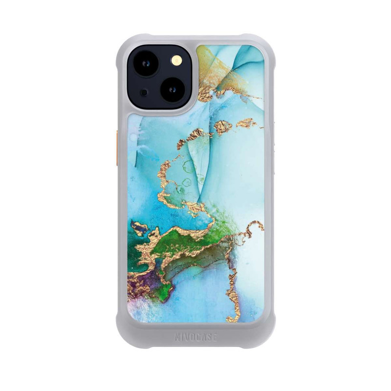 iPhone 14 NIVOmax Colourful Marble Glitterlook