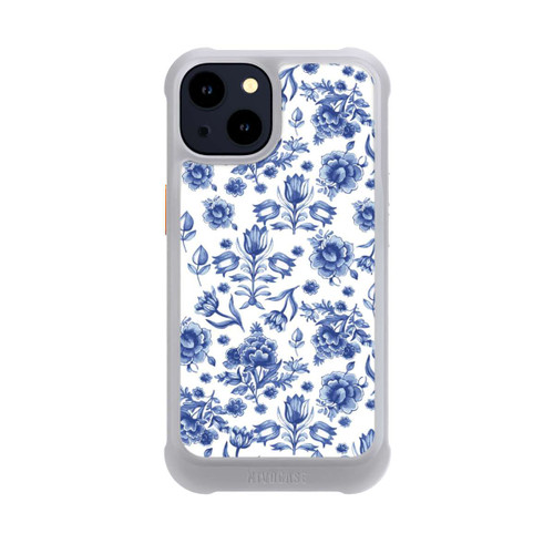Apple iPhone 14 NIVOmax Blue Flower Pattern - Delft (NL)