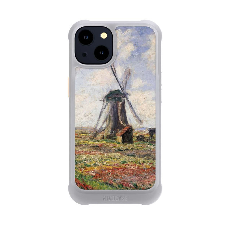iPhone 14 NIVOmax Tulpenfelder mit der Rijnsburger Windmühle von Claude Monet