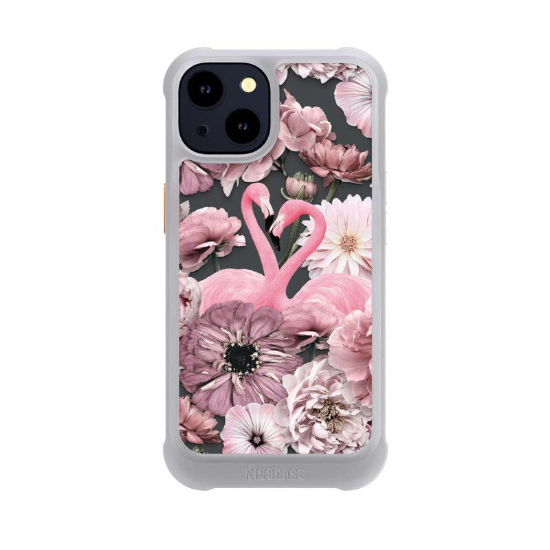 iPhone 14 NIVOmax Flamingos in Blumen Muster