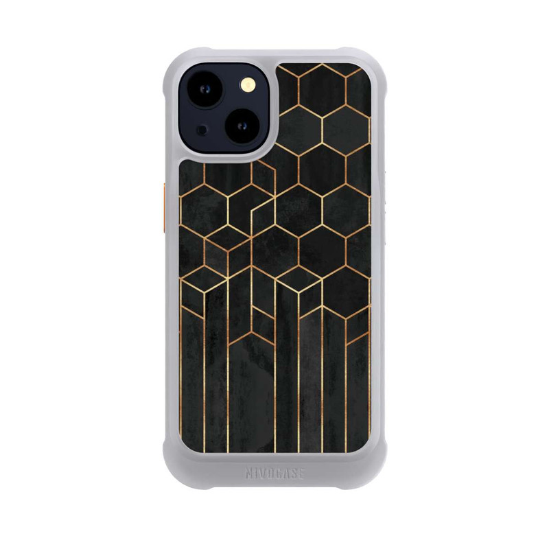 iPhone 14 NIVOmax Schwarze Sechsecke