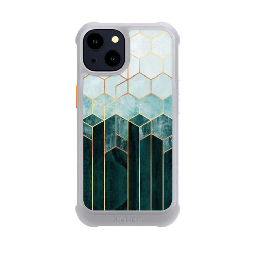 Apple iPhone 14 NIVOmax Blaugrüne Sechsecke