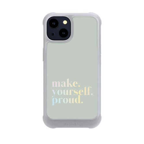 Apple iPhone 14 NIVOmax Make Yourself Proud Zitat-Minze und Farbverlauf
