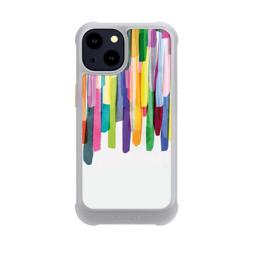 Apple iPhone 14 NIVOmax Bunte Streifen Weißer Hintergrund