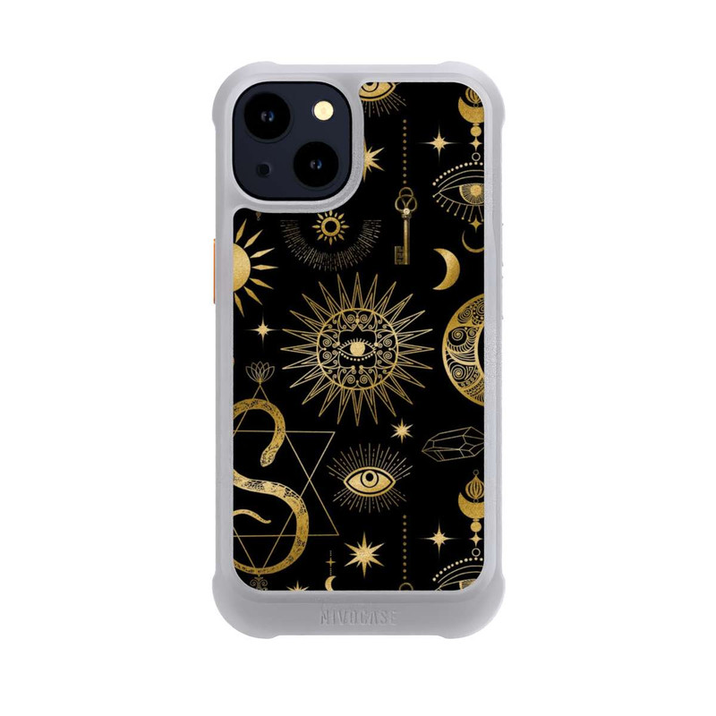 iPhone 14 NIVOmax Himmlische Sonne und Mond Steampunk