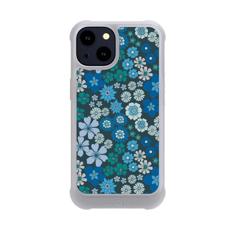 iPhone 14 NIVOmax Fleurs bleues DeinDesign