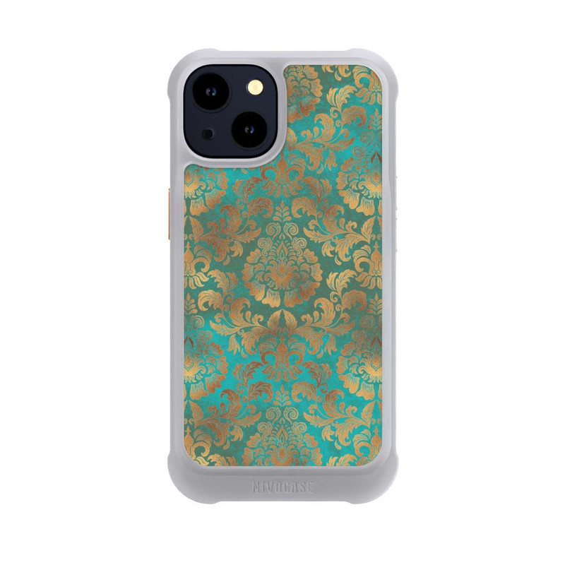 iPhone 14 NIVOmax Damasttapete Türkis