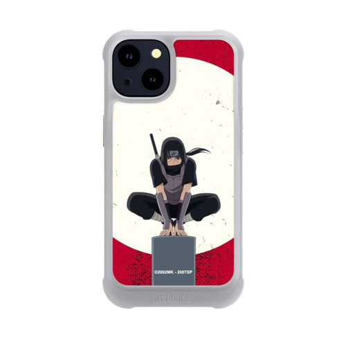 Apple iPhone 14 NIVOmax Itachi Uchiha Symbol Roter Hintergrund