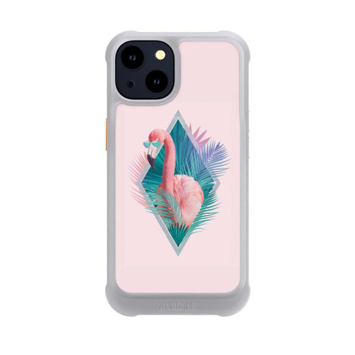 Apple iPhone 14 NIVOmax Tropical Leaves Flamingo