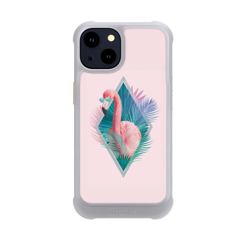 iPhone 14 NIVOmax Tropical Leaves Flamingo